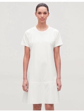 COS White Pocket T-shirt Dress 100% cotton